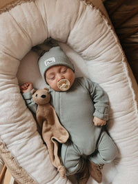 LUXURY NEWBORN GROW WITH ME ONESIE – PASTEL BLUE - Mini Miracle