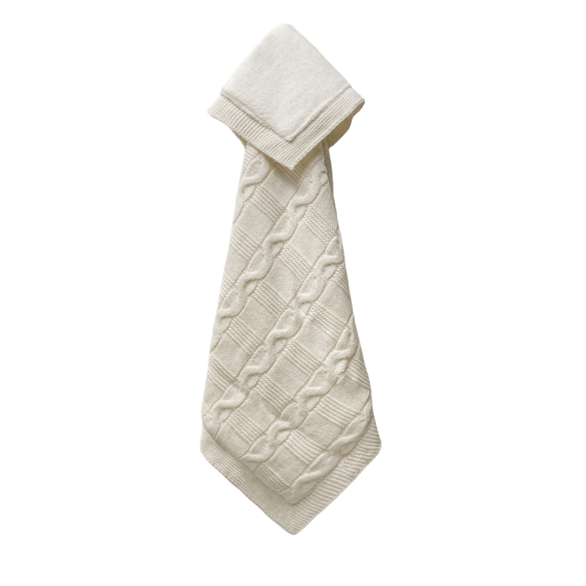 KNITTED BABY BLANKET - CREAM - Mini Miracle